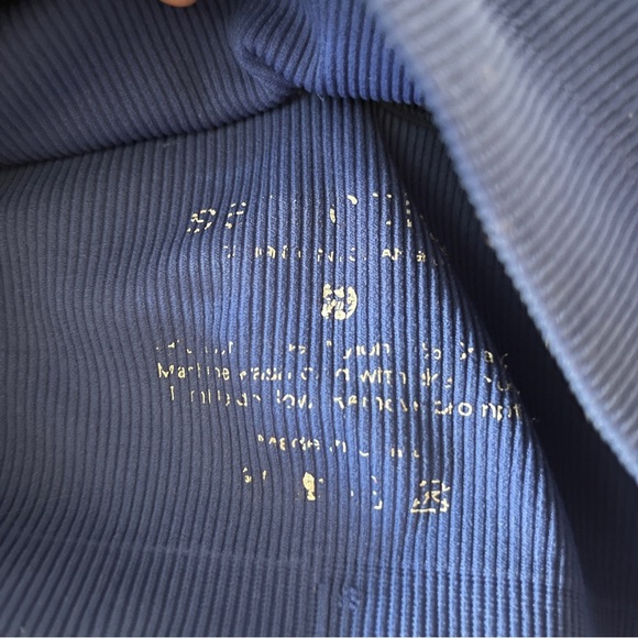 SET Active Blue 3 Piece Sculptflex Set Ribbed V Neck Bra + Box Cut Bra + Legging - Picture 10 of 15